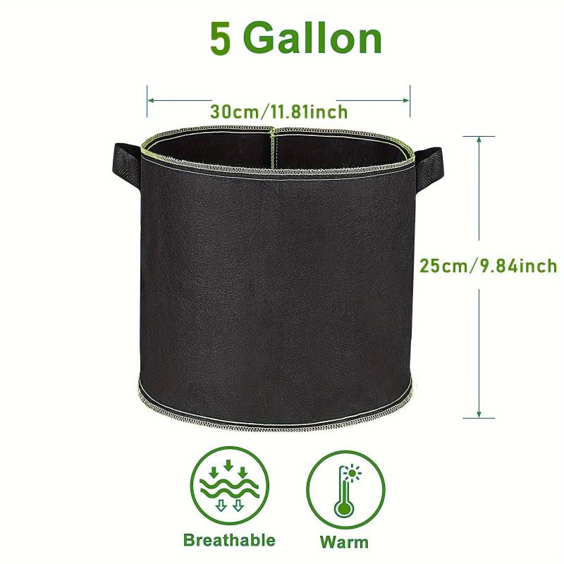 5 Gallon Grow Bags Heavy Duty Aeration Fabric Pots