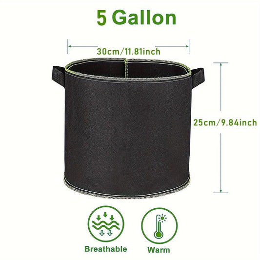 5 Gallon Grow Bags Heavy Duty Aeration Fabric Pots