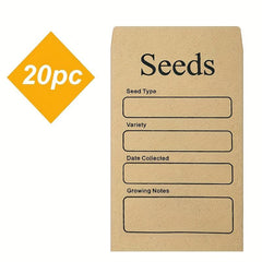 20pcs Resealable Seed Envelopes Packets Seed Saving Envelopes