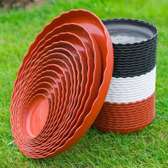 5pcs Plastic Planter Tray with Drain Tray for Patio Garden