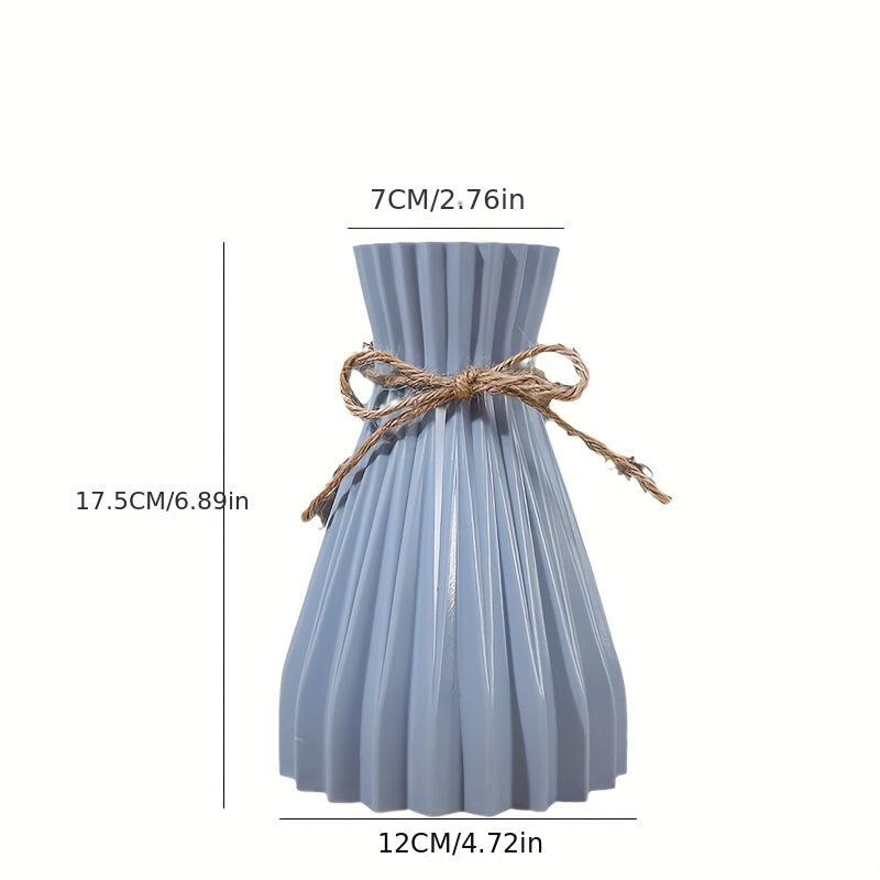 Modern Origami Waist Vase with Hemp Rope Closure