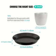 6pcs Plant Saucer Plastic Plant Tray 10 16 Cm Flower Pot Container Indoor Outdoo