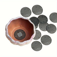 50pcs Flower Pot Leak-proof Screen Pot Bottom Grid Round Gasket