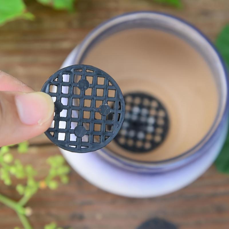 50pcs Flower Pot Leak-proof Screen Pot Bottom Grid Round Gasket