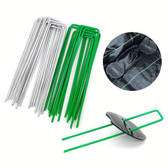20pcs Galvanized Landscape Staples Lawn Spikes And Fabric Pins