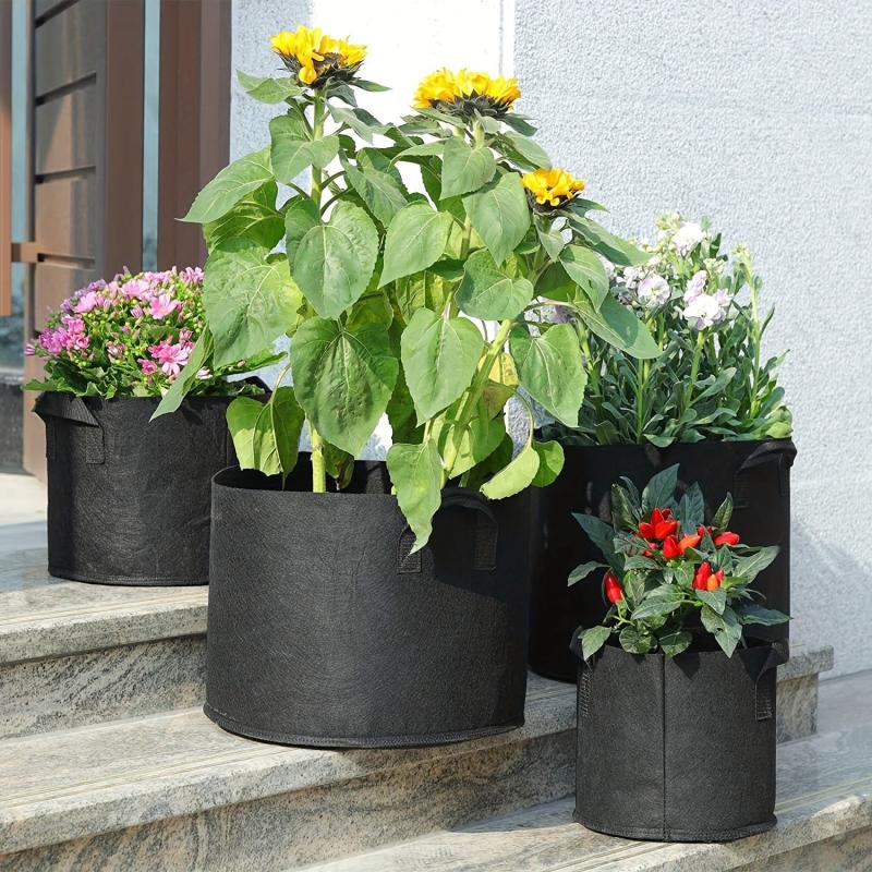 6 Packs Nonwoven Fabric Grow Bags for Plants with Handles - 10 Gallon