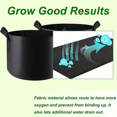 6 Packs Nonwoven Fabric Grow Bags for Plants with Handles - 10 Gallon