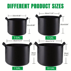 6 Packs Nonwoven Fabric Grow Bags for Plants with Handles - 10 Gallon