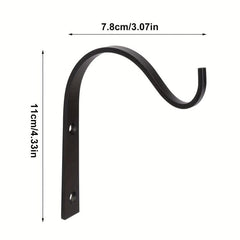 2pcs Hanging Plant Brackets 7.62cm S Shaped Iron Wall Mounted Hangers