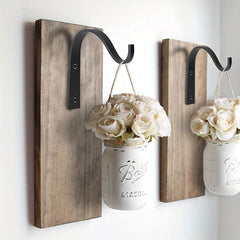 2pcs Hanging Plant Brackets 7.62cm S Shaped Iron Wall Mounted Hangers