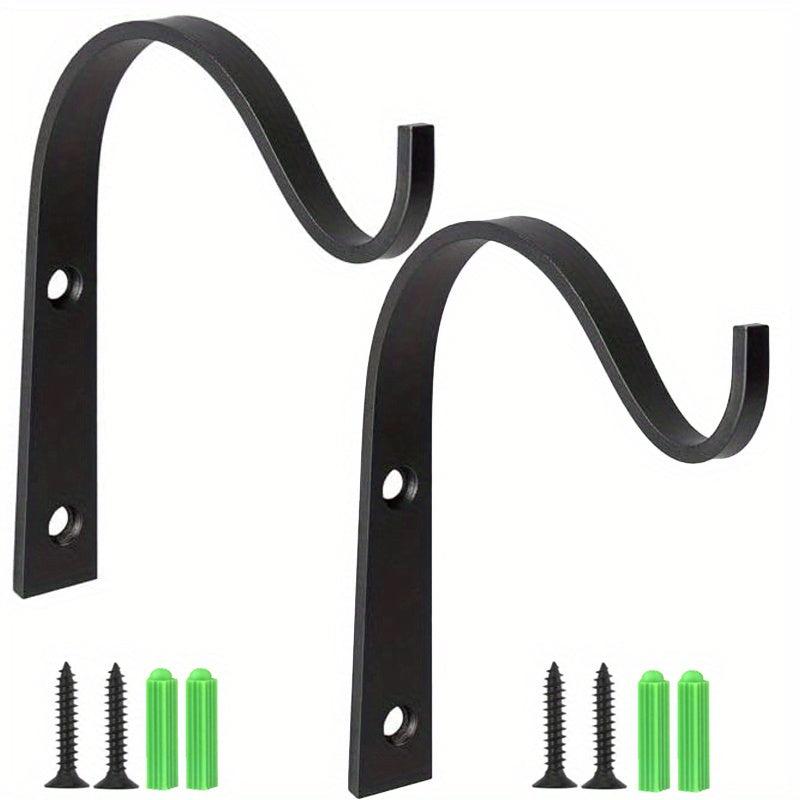 2pcs Hanging Plant Brackets 7.62cm S Shaped Iron Wall Mounted Hangers