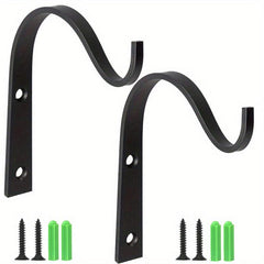 2pcs Hanging Plant Brackets 7.62cm S Shaped Iron Wall Mounted Hangers