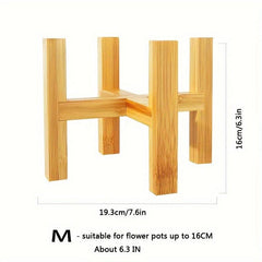 Bamboo Indoor Flower Stand Modern Design