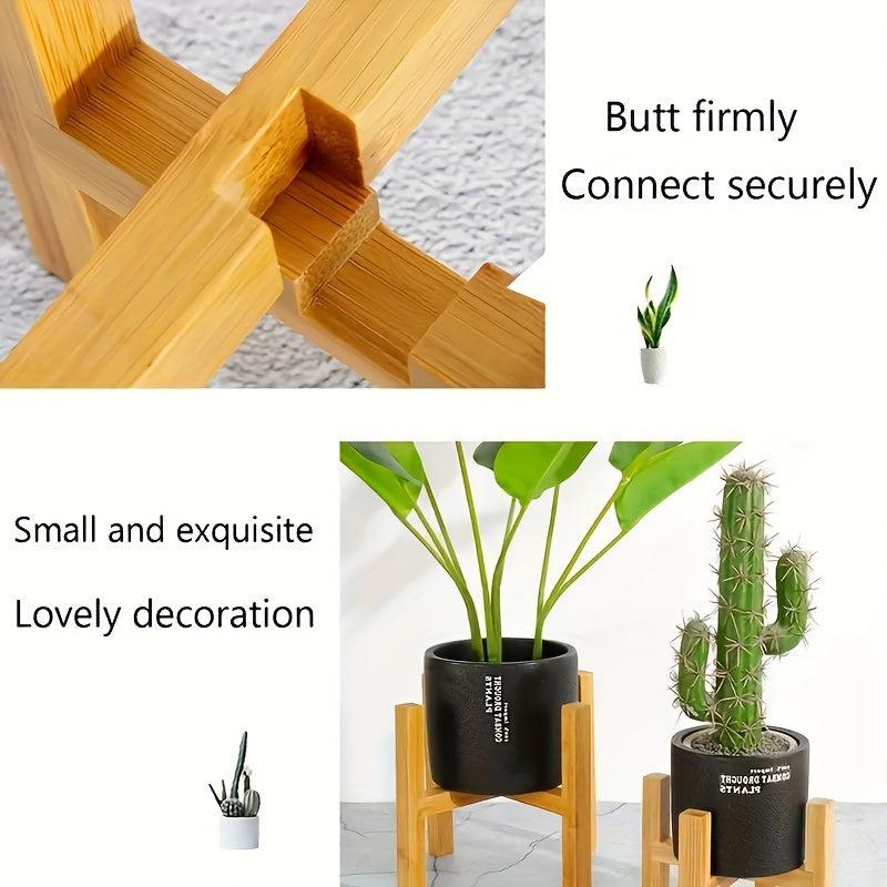 Bamboo Indoor Flower Stand Modern Design