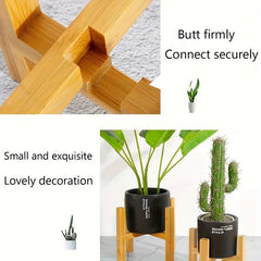 Bamboo Indoor Flower Stand Modern Design