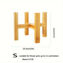 Bamboo Indoor Flower Stand Modern Design