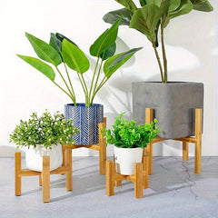 Bamboo Indoor Flower Stand Modern Design