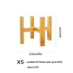 Bamboo Indoor Flower Stand Modern Design