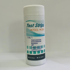 Pool and Spa Test Strips 7 in 1 - Bromine, PH, Chlorine, Hardness Test