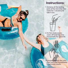 Pool and Spa Test Strips 7 in 1 - Bromine, PH, Chlorine, Hardness Test