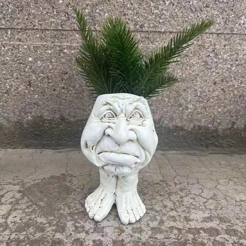 Garden Muggly's Face Flower Pot Resin Decoration Home Decor