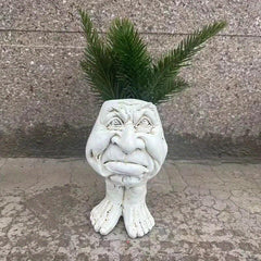 Garden Muggly's Face Flower Pot Resin Decoration Home Decor