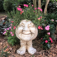 Garden Muggly's Face Flower Pot Resin Decoration Home Decor