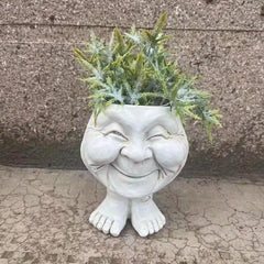 Garden Muggly's Face Flower Pot Resin Decoration Home Decor