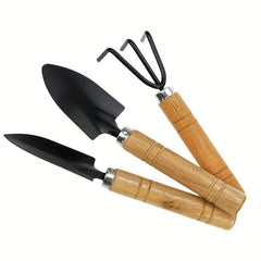 3pcs Gardening Tool Set Spade Shovel Rake for Garden Plants Care
