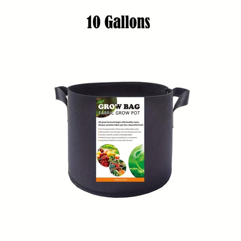 1pc Veg Flower Plant Grow Bags Fabric Pots With Handles