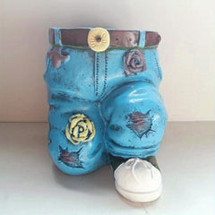 Jeans Courtyard Decoration Resin Crafts Flower Pots