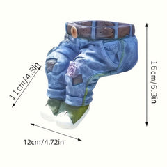 Jeans Courtyard Decoration Resin Crafts Flower Pots
