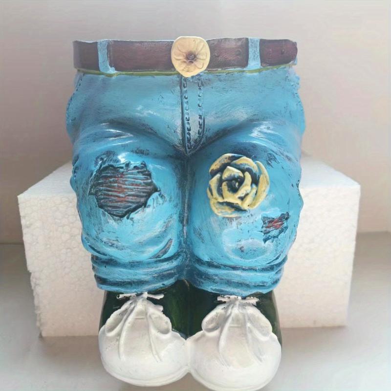 Jeans Courtyard Decoration Resin Crafts Flower Pots