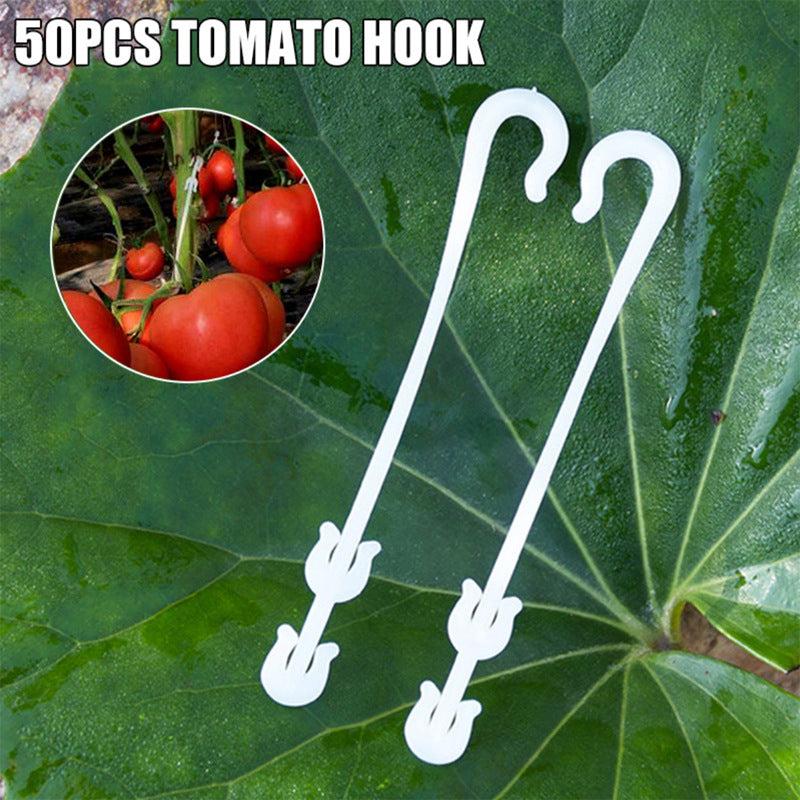 50pcs J Shaped Fruit Tomato Ear Hook Plant Support Fastener Clips