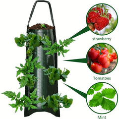 2 Hanging Strawberry Flowerpot Bags with 8 Holes for Tomato, Pepper - Vegetabl