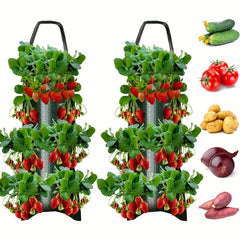 2 Hanging Strawberry Flowerpot Bags with 8 Holes for Tomato, Pepper - Vegetabl