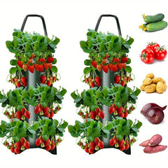 2 Hanging Strawberry Flowerpot Bags with 8 Holes for Tomato, Pepper - Vegetabl