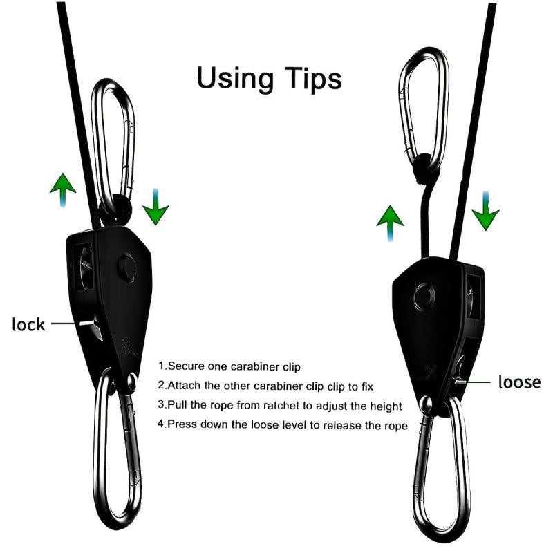 Adjustable Rope Hanger Gears Reinforced Ratchets Tie Down Straps