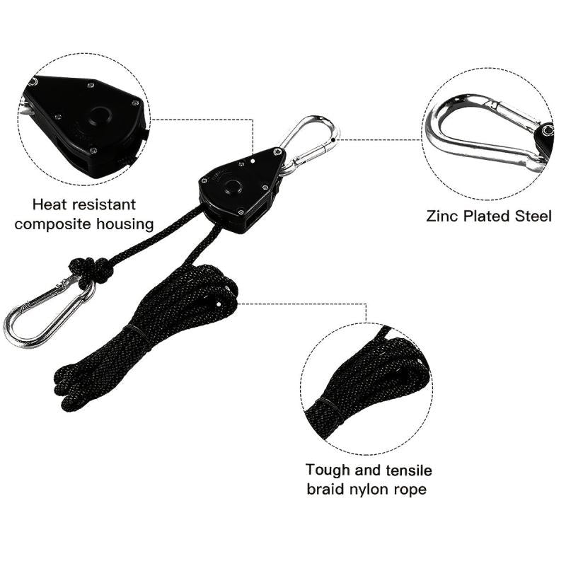 Adjustable Rope Hanger Gears Reinforced Ratchets Tie Down Straps