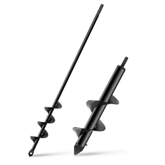 2pcs Auger Drill Bit Set for Planting & Garden - Spiral Drill Bit Bulb Planter