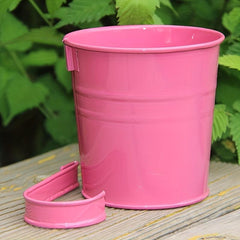 10pcs Iron Balcony Pots Wall Hanging Flower Pot Garden Decor