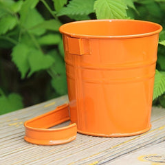 10pcs Iron Balcony Pots Wall Hanging Flower Pot Garden Decor