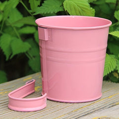 10pcs Iron Balcony Pots Wall Hanging Flower Pot Garden Decor