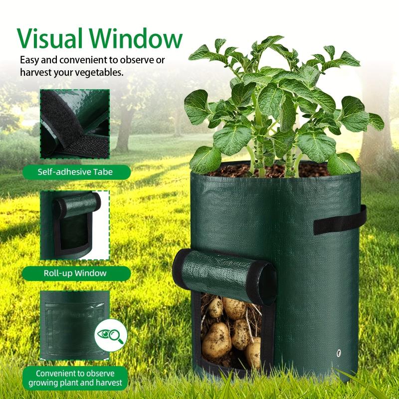 6pcs Potato Grow Bags 7 & 10 Gallon for Homegrown Potatoes & Veggies