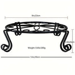 2pcs Plant Stand Flower Pot Holder Indoor Outdoor Metal Garden Rack Bronze