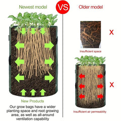 4pcs Potato Grow Bags with Flap & Handles 7 Gallon