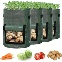 4pcs Potato Grow Bags with Flap & Handles 7 Gallon
