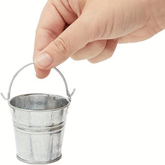 10 Mini Metal Buckets With Handles Party Favors Galvanized Tin Buckets 5x5