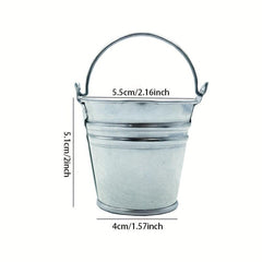 10 Mini Metal Buckets With Handles Party Favors Galvanized Tin Buckets 5x5