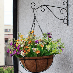 1pc Coconut Brown Hanging Basket Iron Metal Coconut Brown Hanging Basket